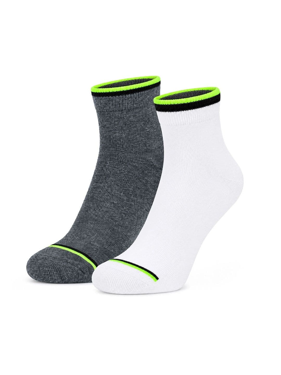 LOUIS STITCH Men Pack of 2 Cotton Assorted Colourblocked Ankle Length Socks - view 1