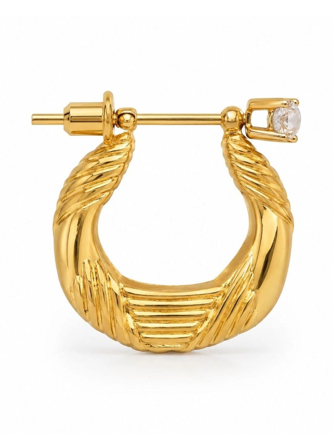 Adhvik Crescent Shaped Half Hoop Earrings thumbnail 5