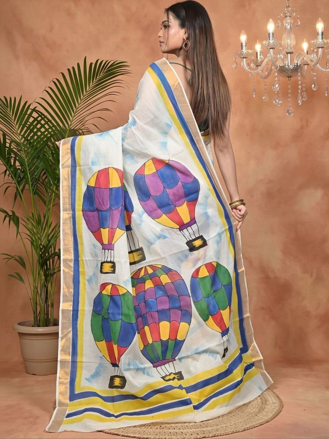 GitAsit Ethnic Motifs Sequinned Pure Cotton Handloom Taant Saree thumbnail 5