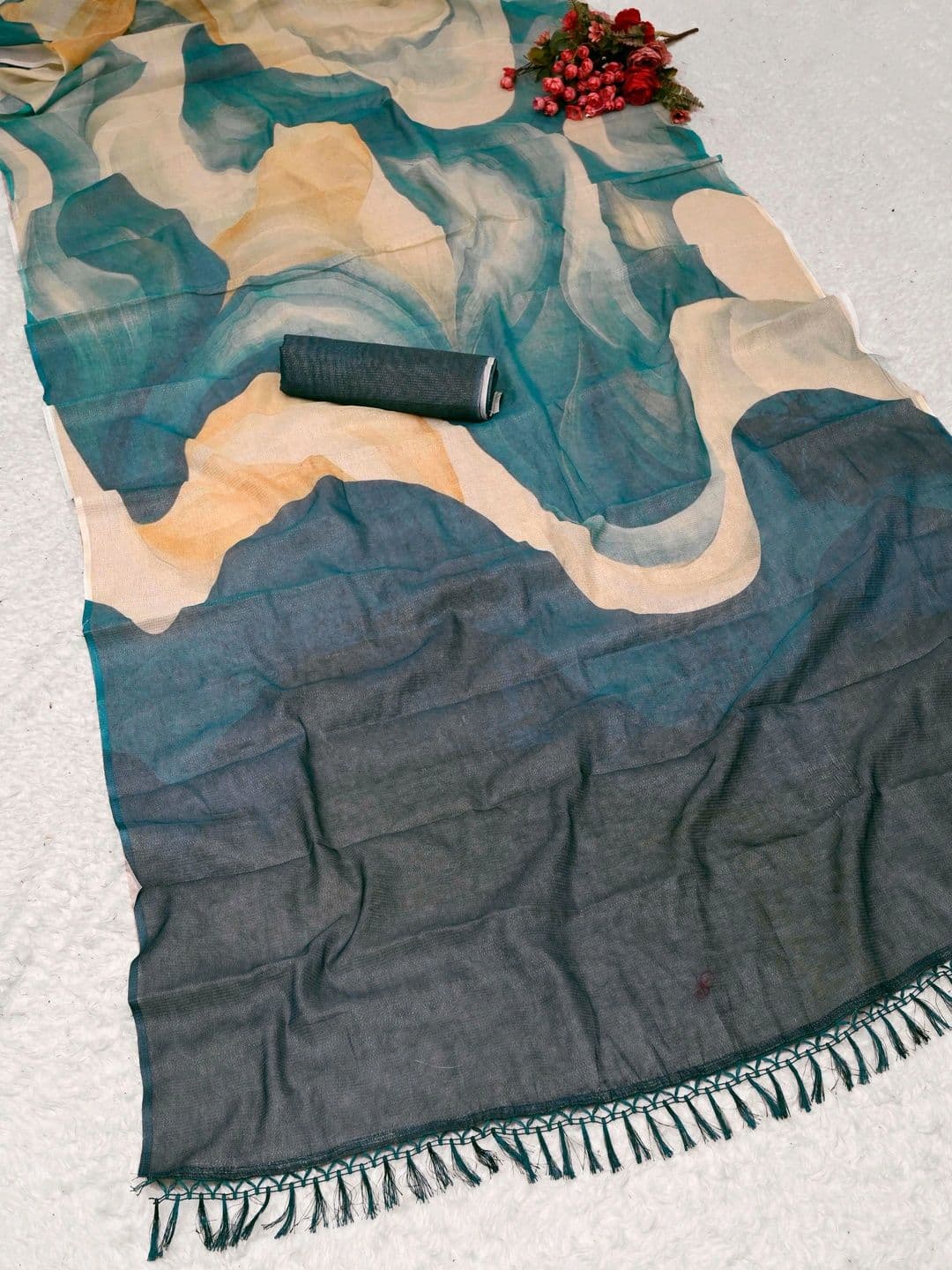 Maroosh Silk Cotton Handloom Saree thumbnail 6