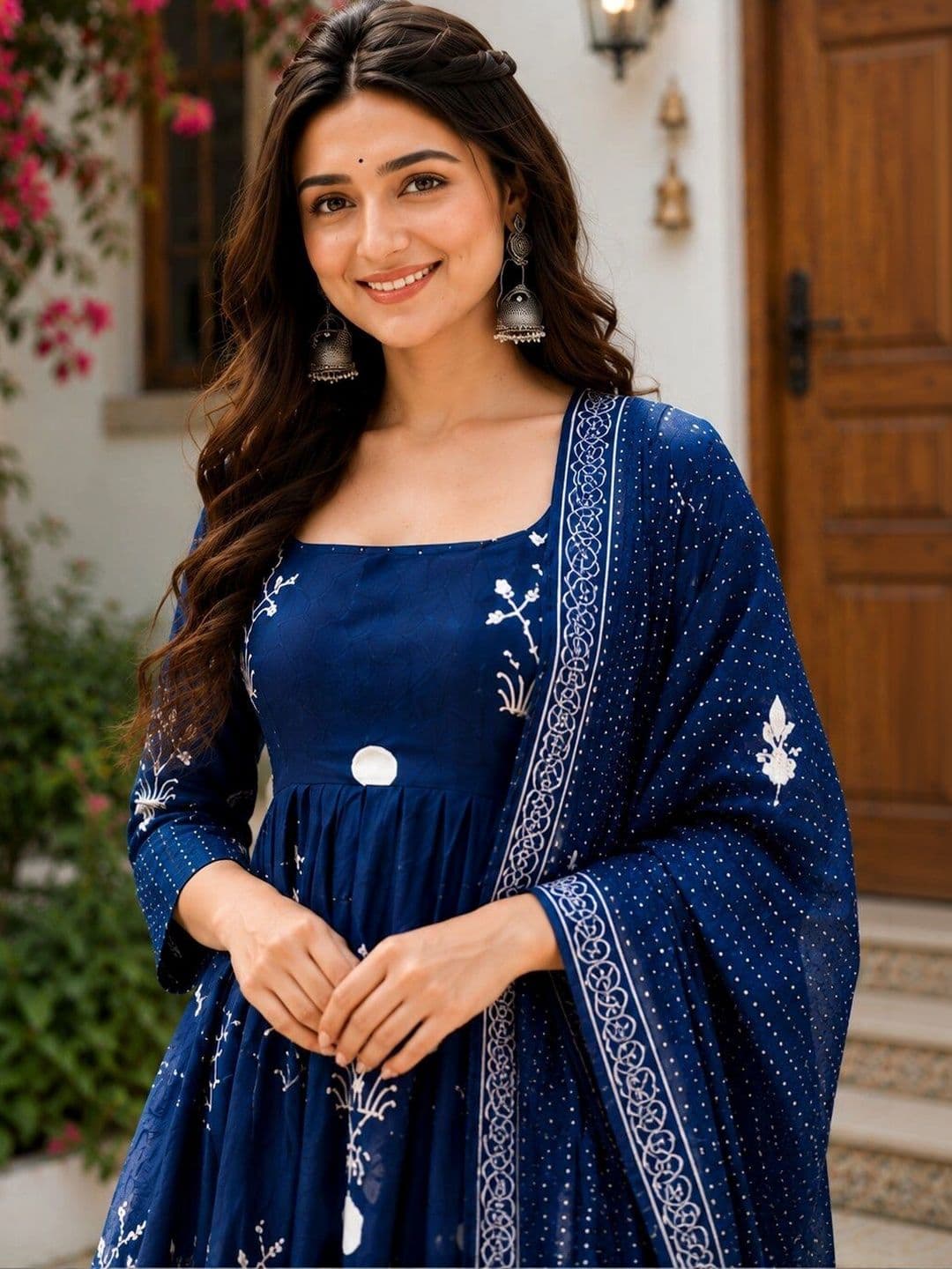 Chhipa Prints Women Ethnic Motifs Printed Empire Kurta with Palazzos & With Dupatta thumbnail 6