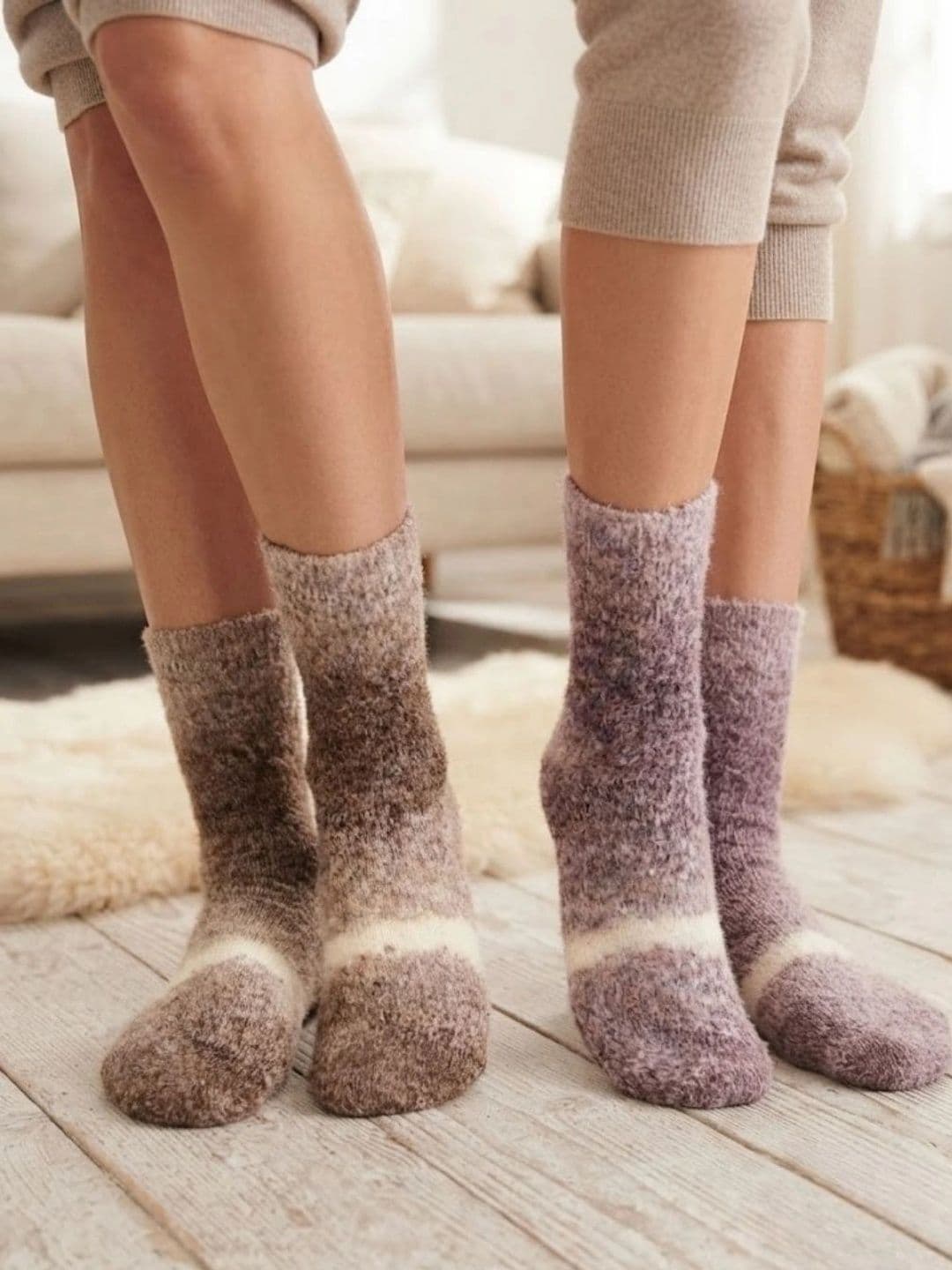 Cdeck Men Pack of 2 Woolen Patterned Above Ankle Socks thumbnail 5