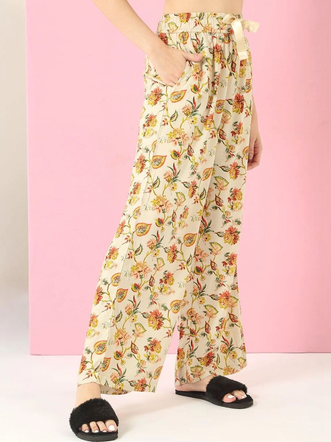 Sweet Dreams Women Floral Printed Knitted Ethnic Palazzos thumbnail 5