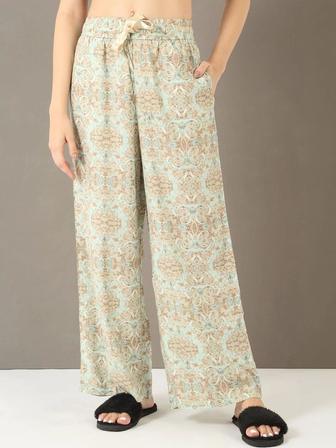 Sweet Dreams Women Ethnic Motifs Printed Knitted Ethnic Palazzos thumbnail 2