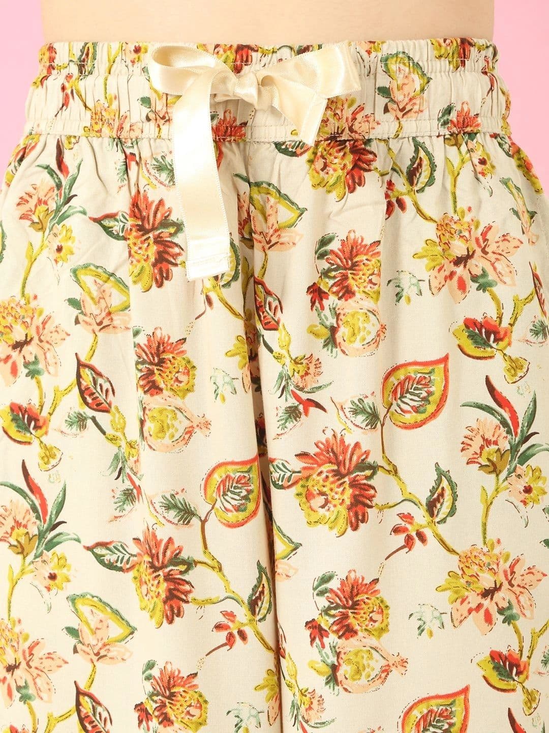 Sweet Dreams Women Floral Printed Knitted Ethnic Palazzos thumbnail 3