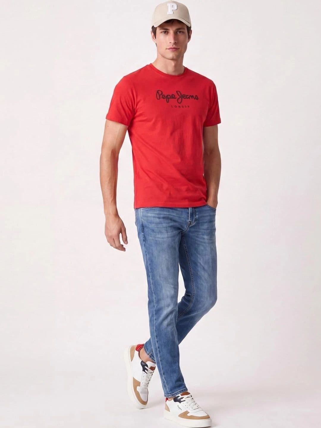 Pepe Jeans Men Brand Logo Printed Pure Cotton Slim Fit T-shirt thumbnail 6