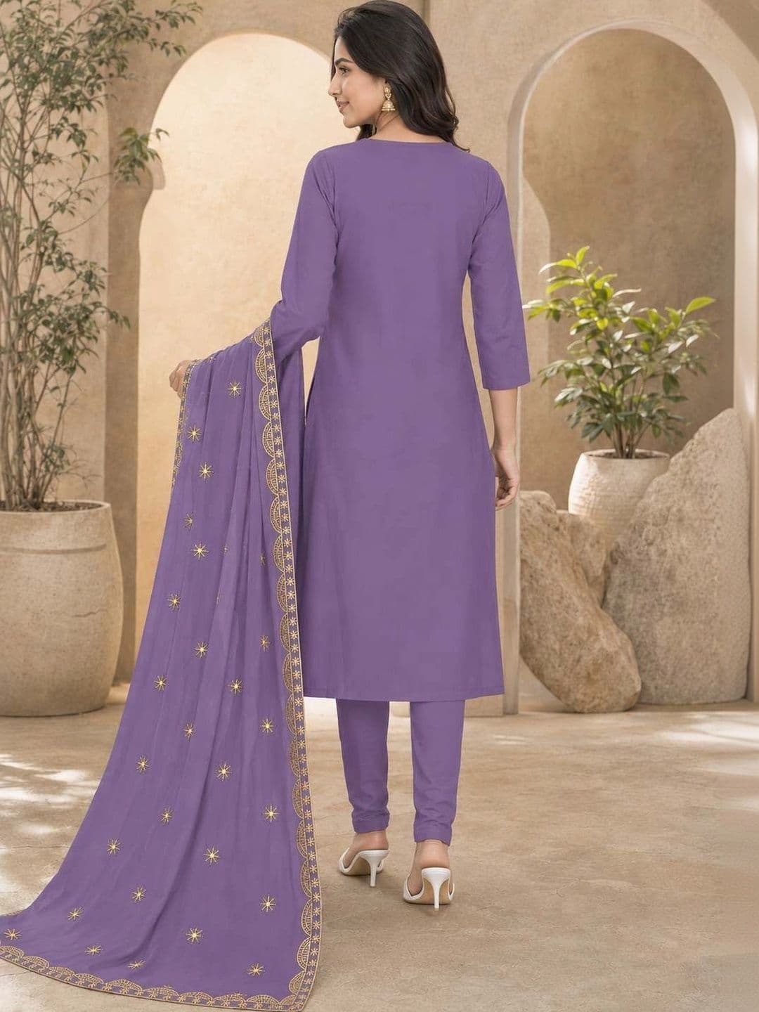 BHAIRAV TEX Embroidered Unstitched Dress Material thumbnail 2