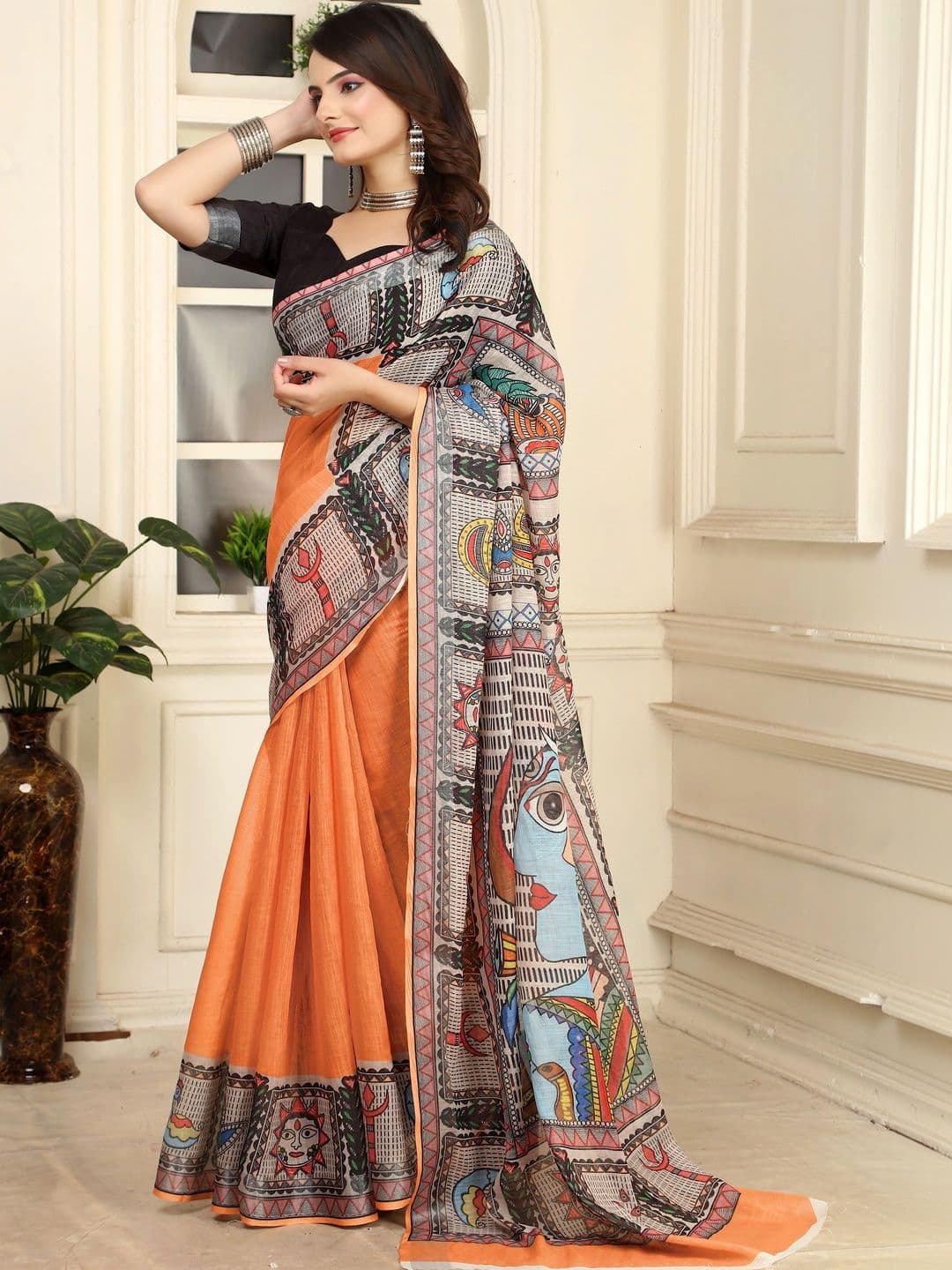 HERE&NOW Warli Saree thumbnail 6