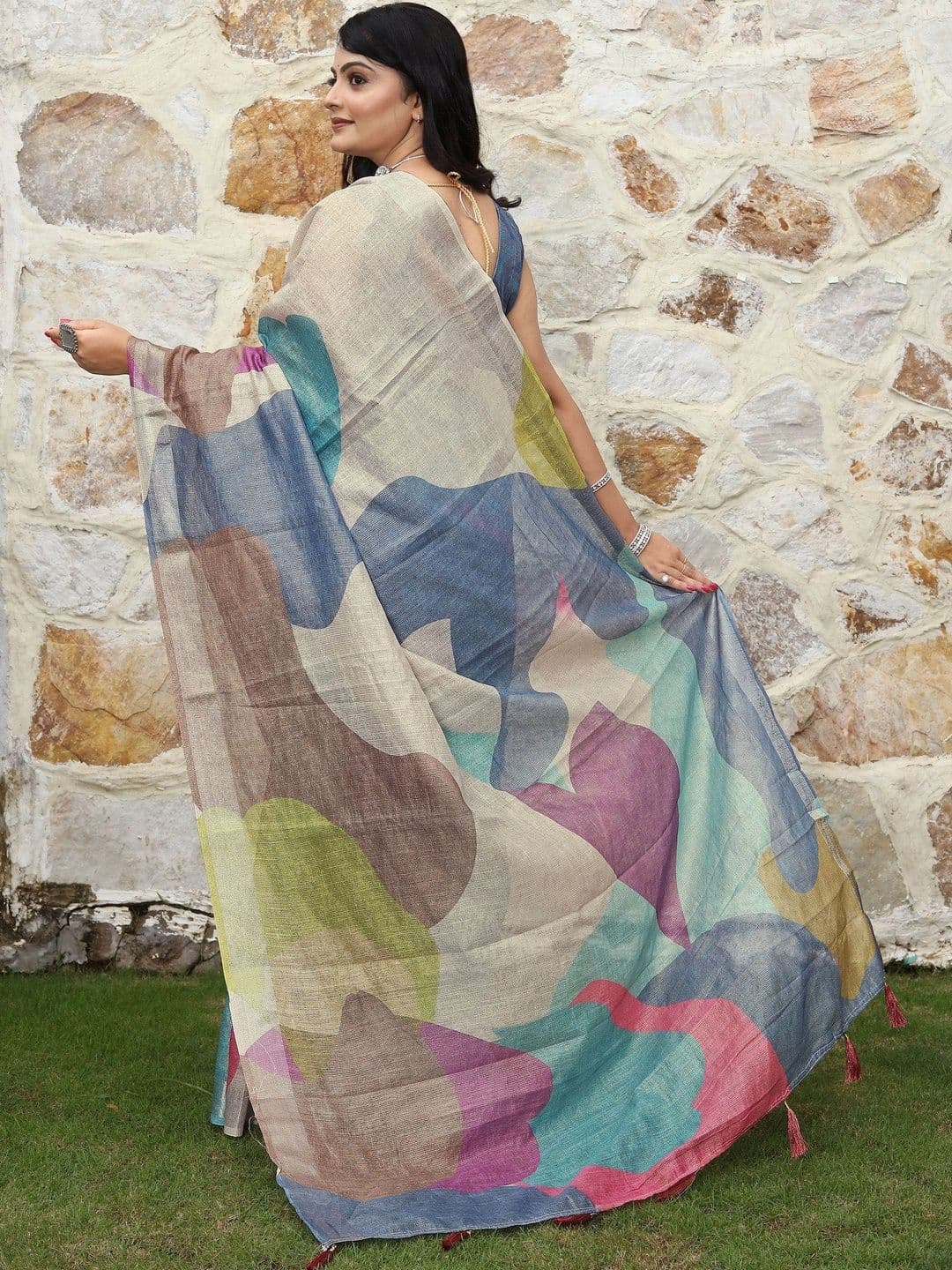Maroosh Silk Cotton Handloom Saree thumbnail 6