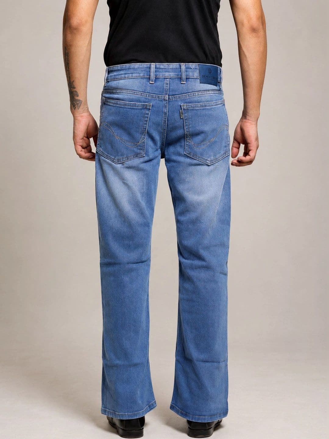 Denimora Men Bootcut Mid-Rise Stretchable Jeans thumbnail 4