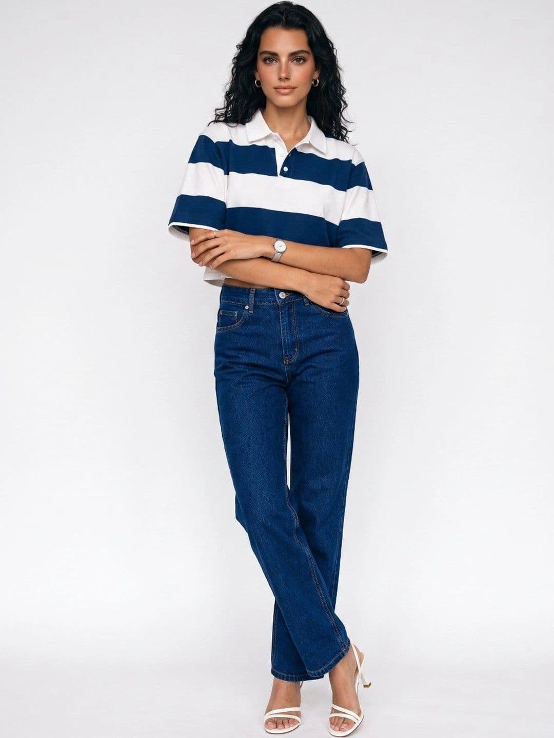 COMFITS Women Classic Relaxed Fit Mid-Rise Stretchable Jeans thumbnail 4