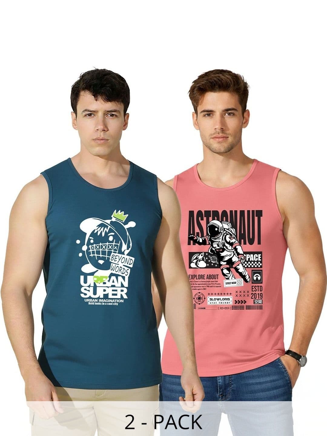 CRYPTIC Men Pack Of  2 Printed T-shirt - view 1