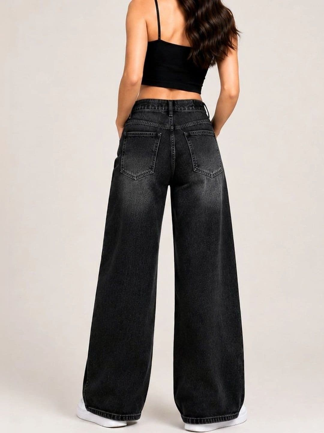 PINKLIT Women Wide Leg High-Rise Light Fade Jeans thumbnail 6