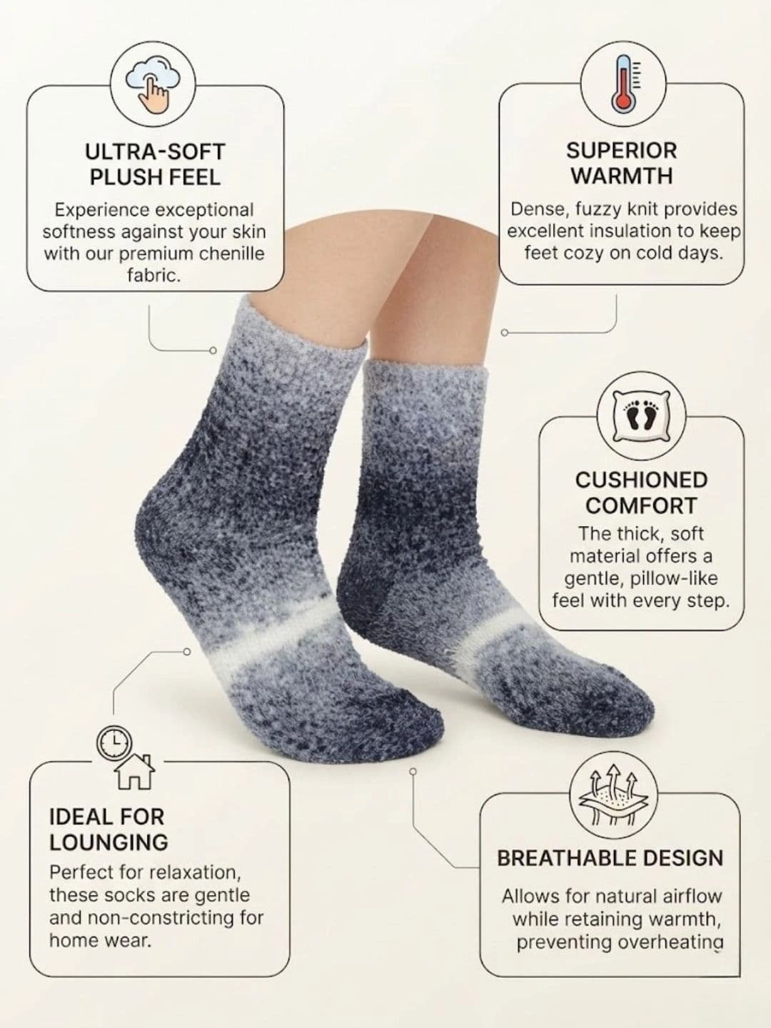 Cdeck Men Woolen Patterned Above Ankle Socks thumbnail 5