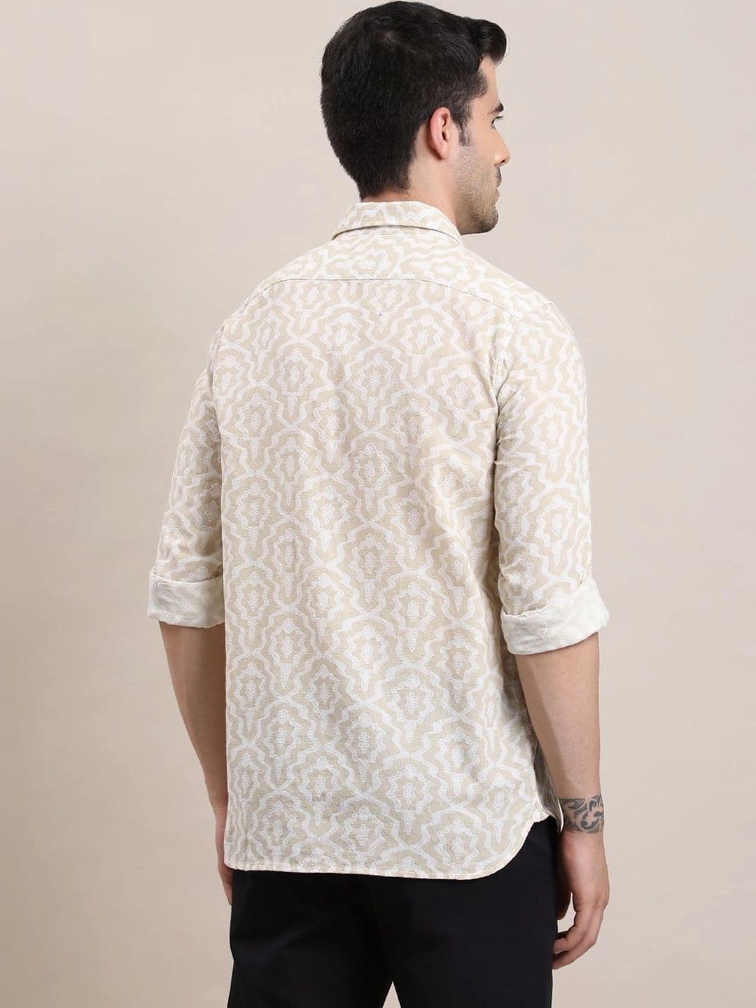 Turtle Men Relaxed Slim Fit Printed Casual Shirt thumbnail 2