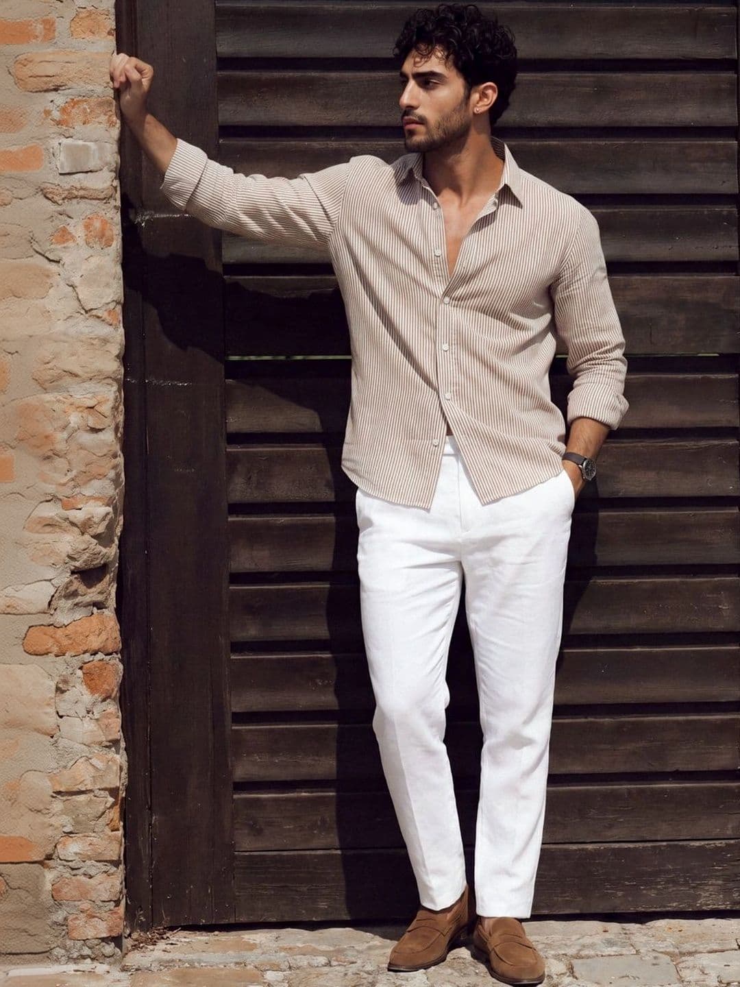 Urban Scissors Men Slim Fit Striped Casual Shirt thumbnail 2