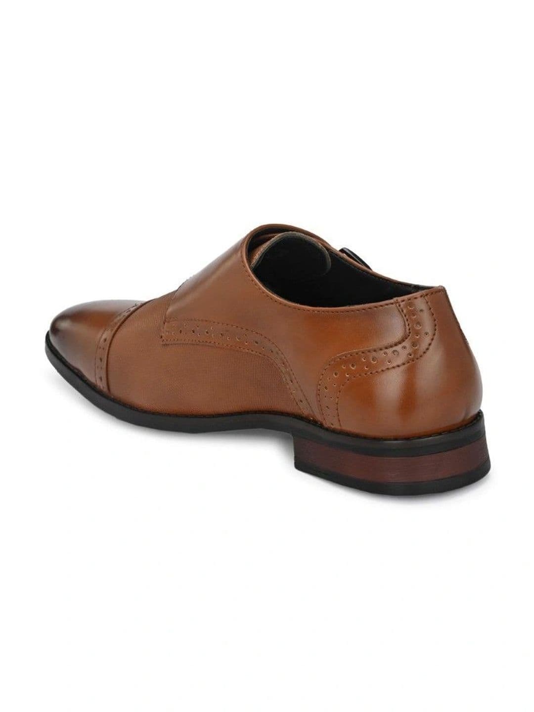 House of Pataudi Men Textured Formal Monk Shoes thumbnail 3