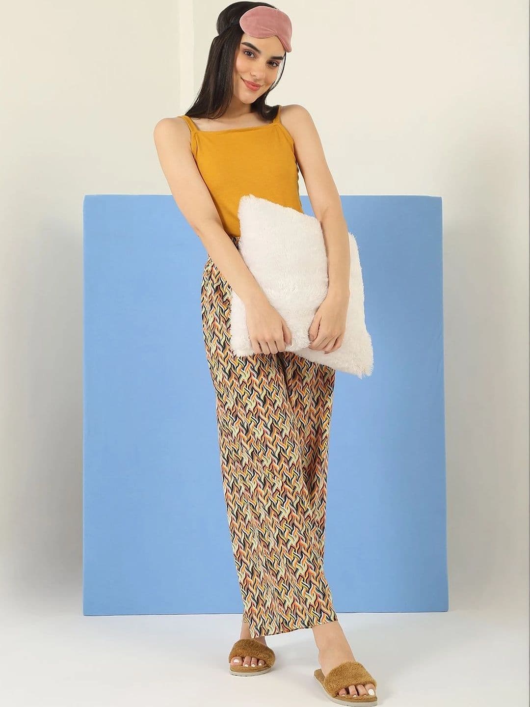 Sweet Dreams Women Printed Knitted Palazzos thumbnail 2
