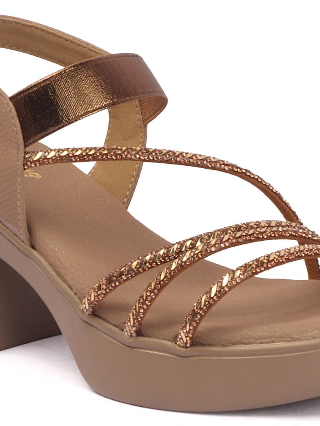 CHINRAAG Textured Block Sandals thumbnail 3
