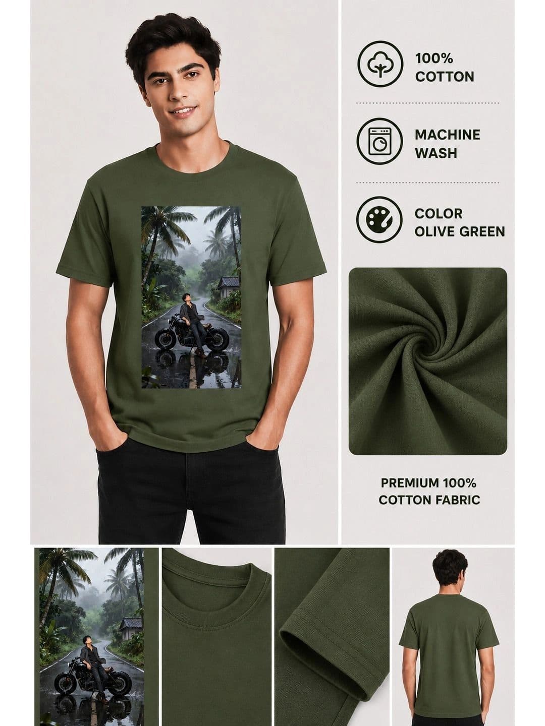 The Arth India Clothing Men Printed T-shirt thumbnail 4