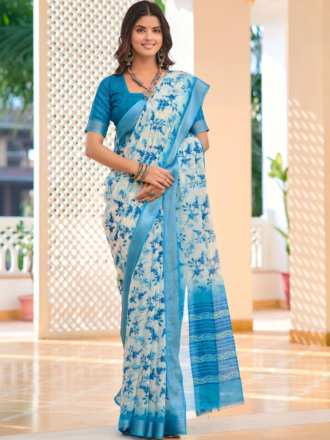 MANVAA Floral Saree - view 1