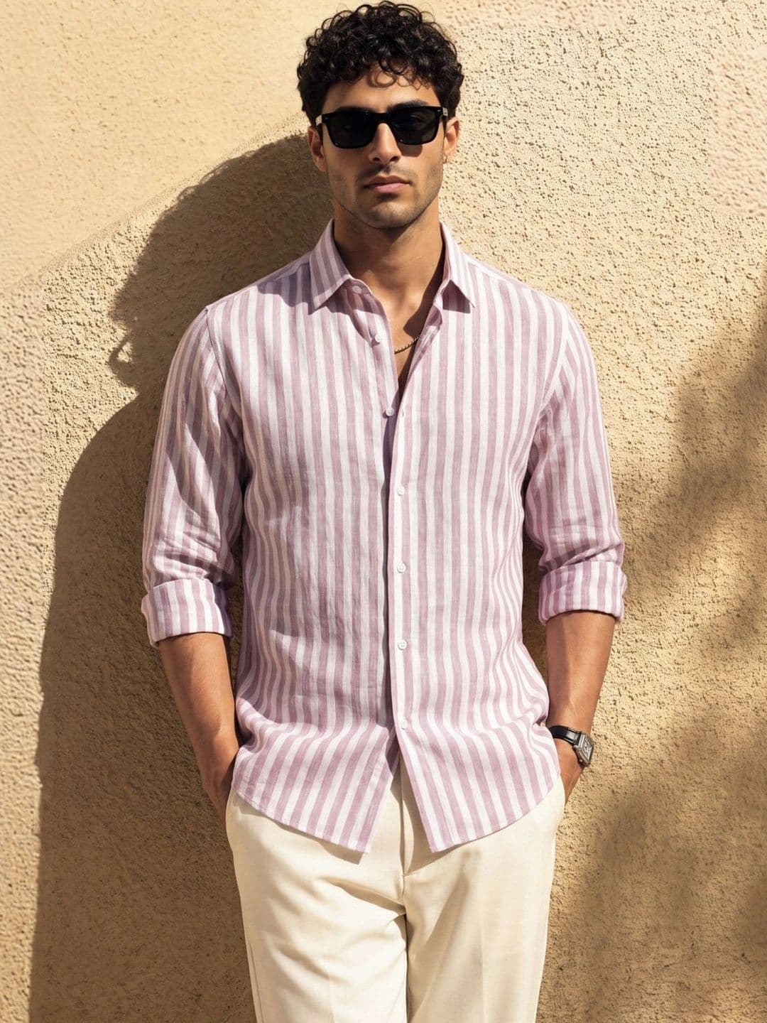 Urban Scissors Men Slim Fit Striped Casual Shirt - view 1