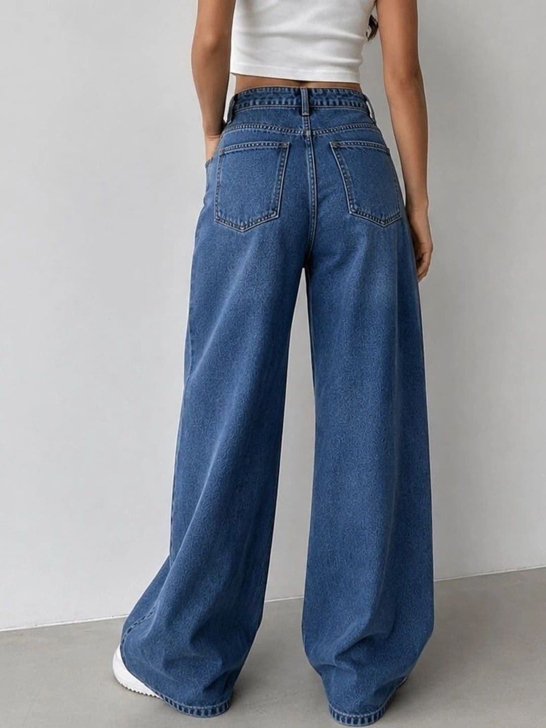 PINKLIT Women Wide Leg High-Rise Light Fade Jeans thumbnail 4