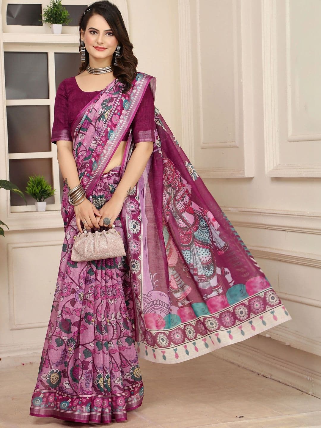 HERE&NOW Kalamkari Saree thumbnail 6