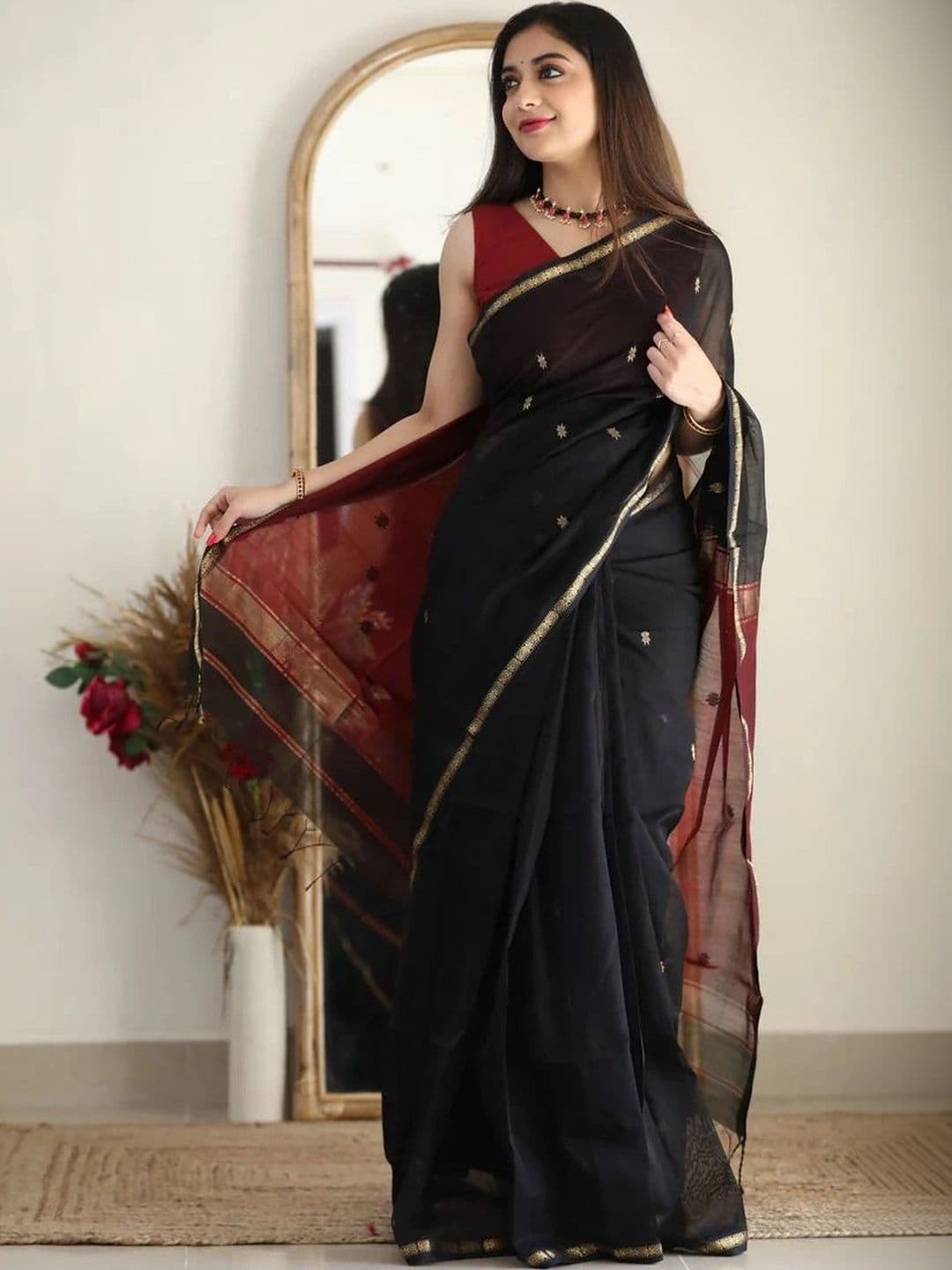 Mitera Woven Design Zari Silk Blend Banarasi Saree - view 1