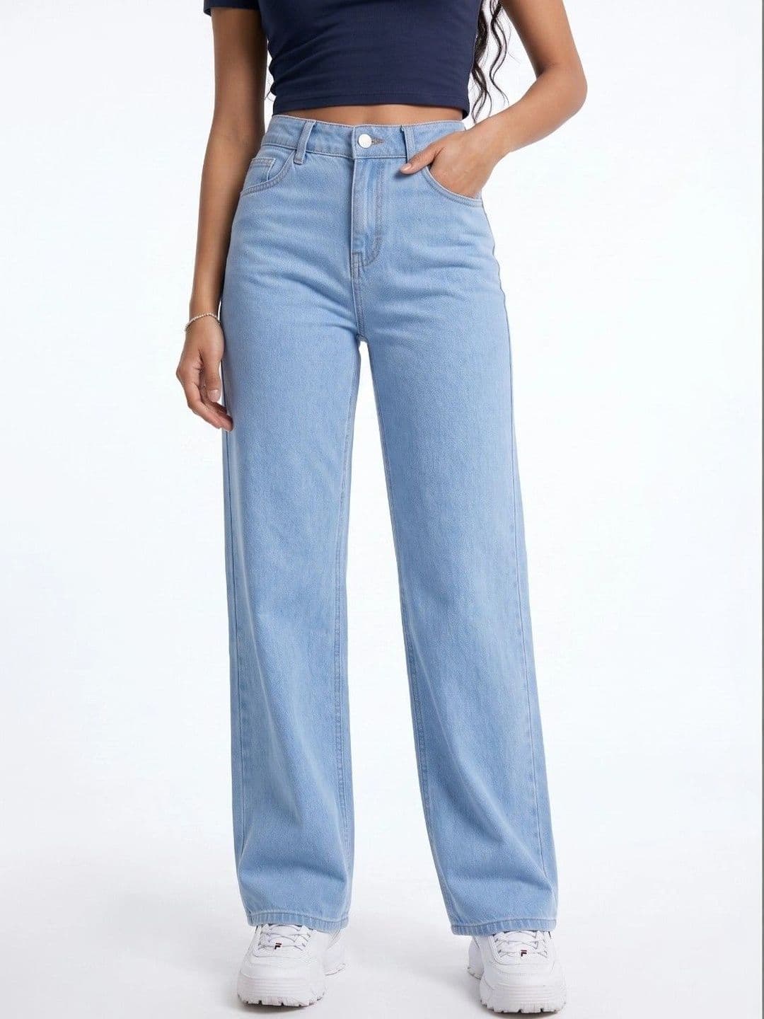 glitchez Women Classic Relaxed Fit Mid-Rise Stretchable Jeans - view 1
