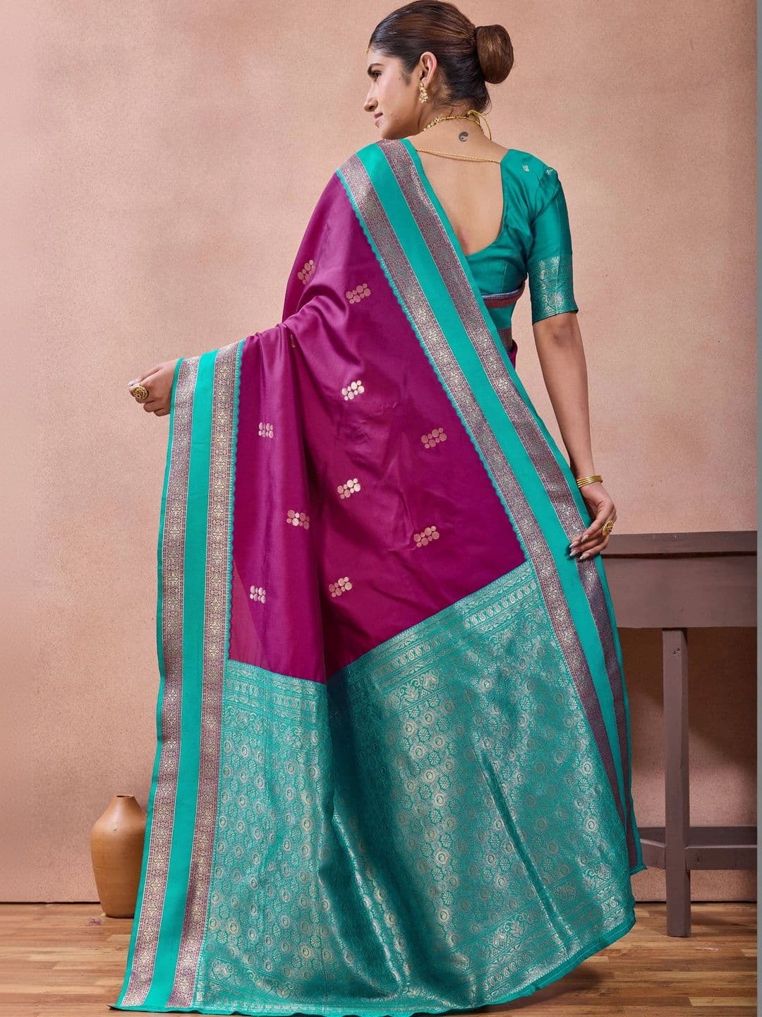 Maharanga Zari Silk Blend Kota Saree thumbnail 3