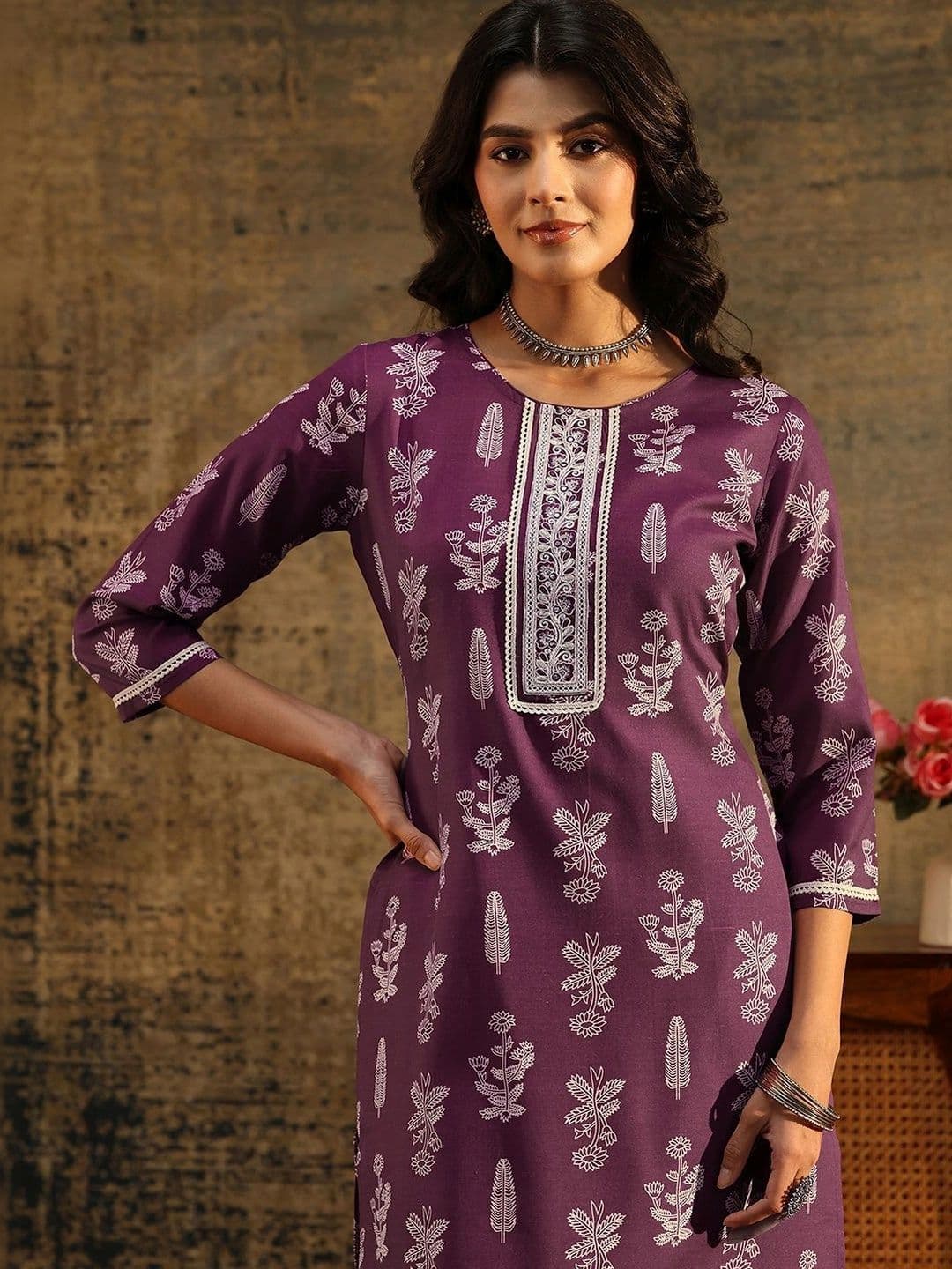 Gerua By Libas Women Ethnic Motifs Printed Regular Kurta with Trousers & With Dupatta thumbnail 2