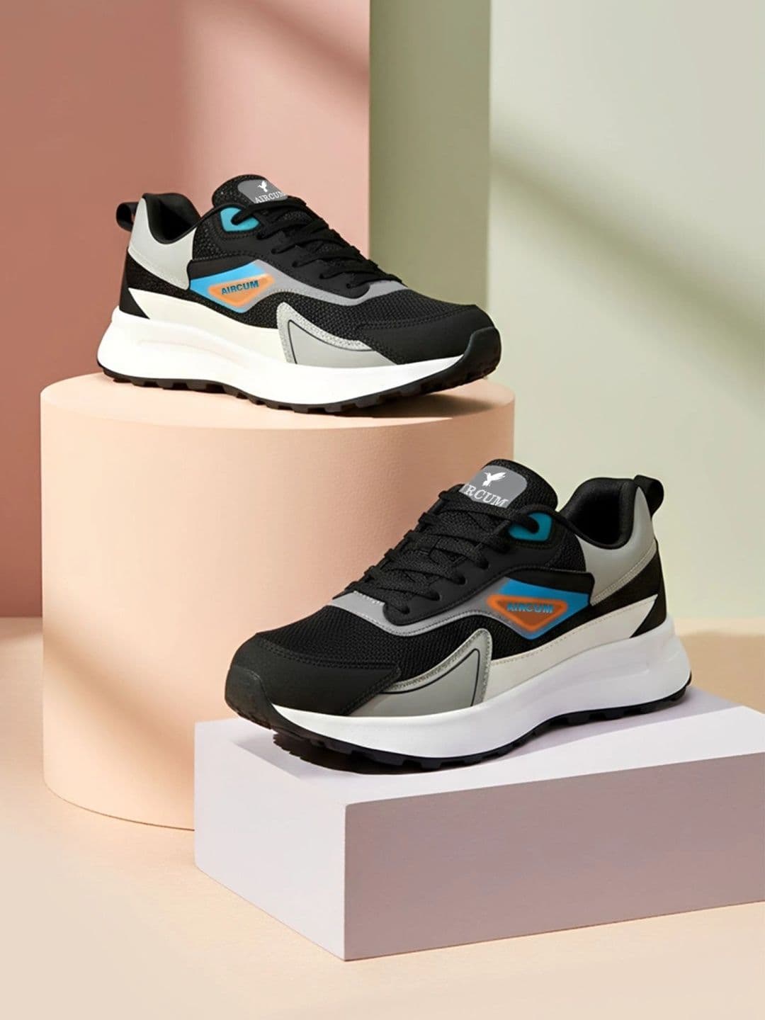 Aircum Men Colourblocked Sneakers - view 1