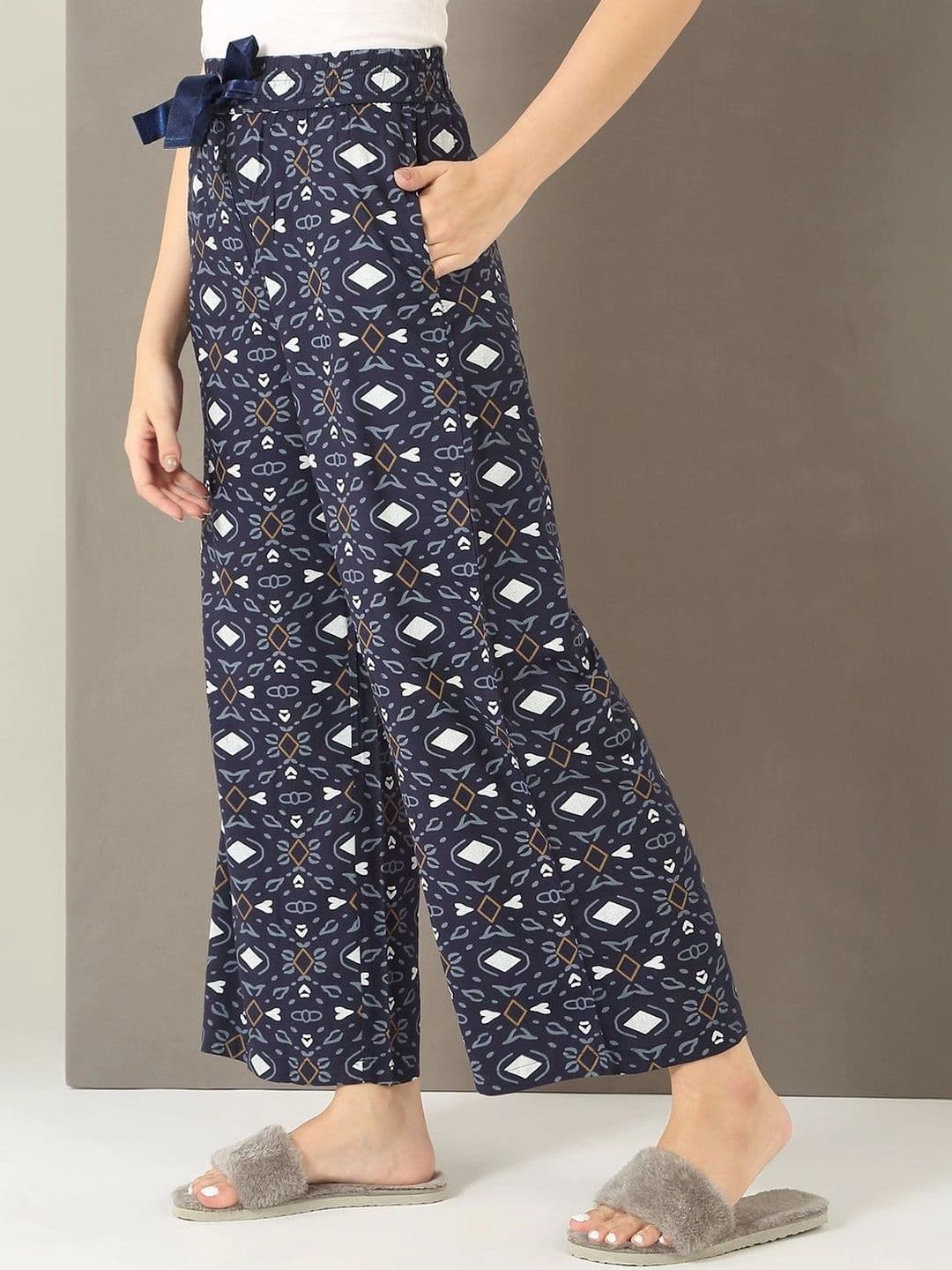 Sweet Dreams Women Printed Knitted Palazzos thumbnail 2