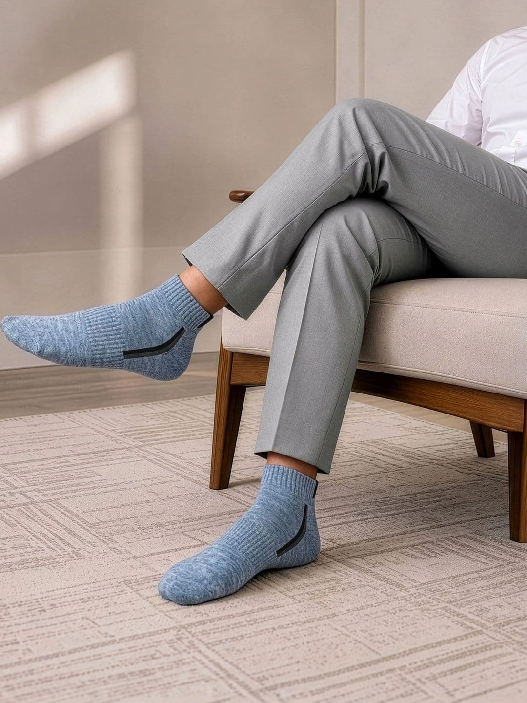 LOUIS STITCH Men Pack of 2 Cotton Assorted Patterned Ankle Length Socks thumbnail 4