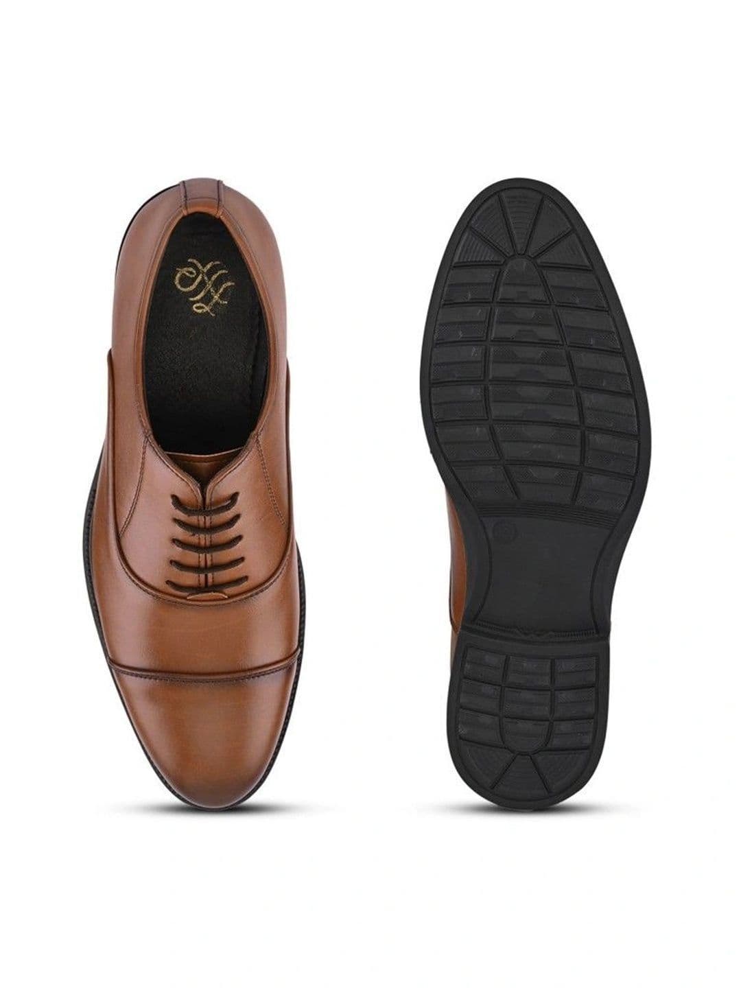 House of Pataudi Men Textured Formal Oxfords thumbnail 3