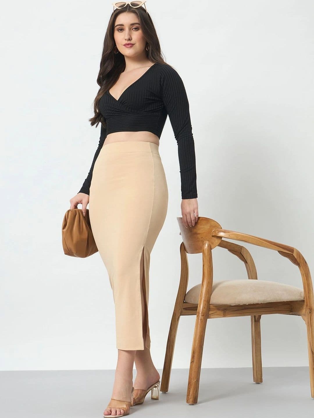 Trend Arrest Women Side Slit Midi Straight Skirt thumbnail 7