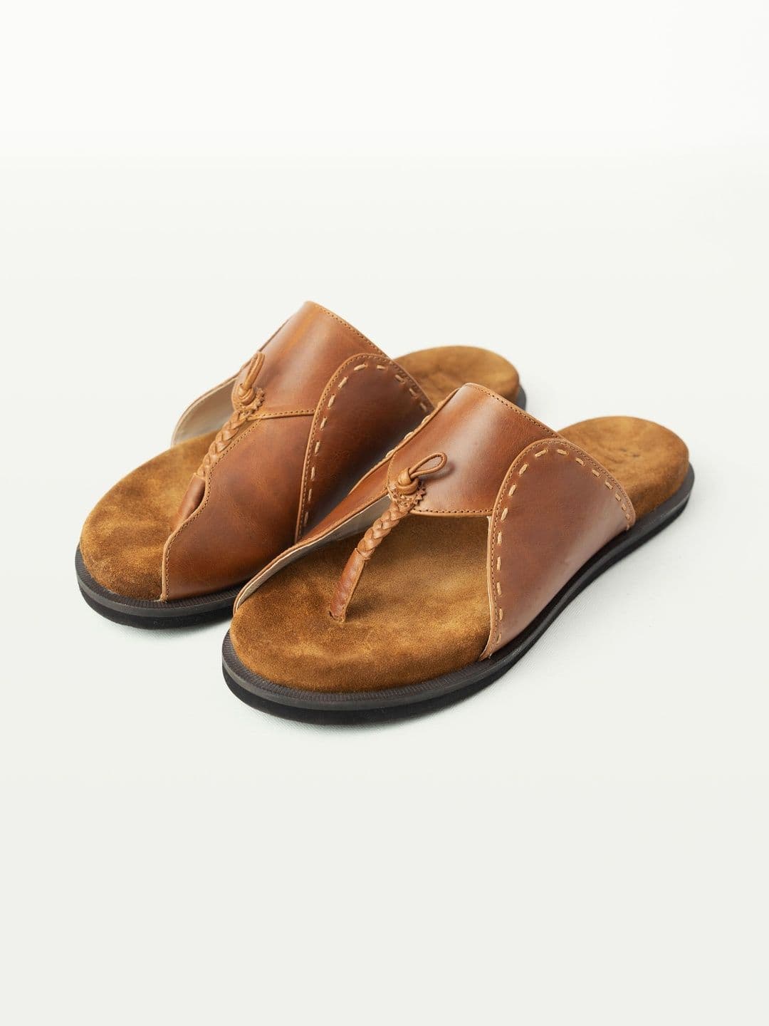 GULLY LABS Men Leather Sal Brown Casual Kolhapuri Sandals thumbnail 6