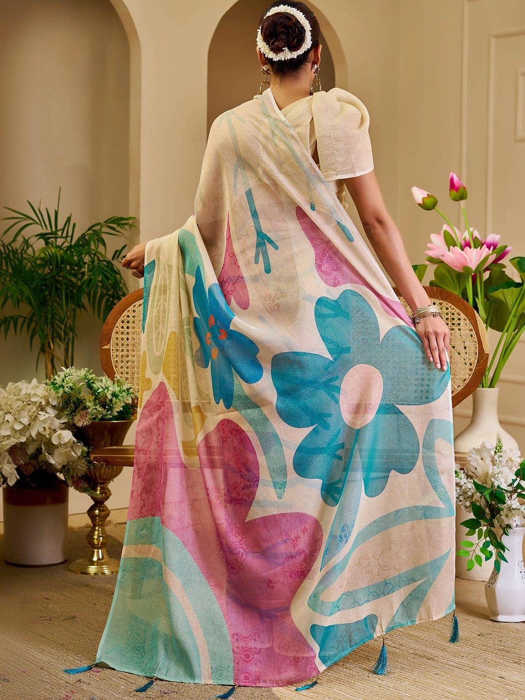 HERE&NOW Silk Cotton Handloom Saree thumbnail 6