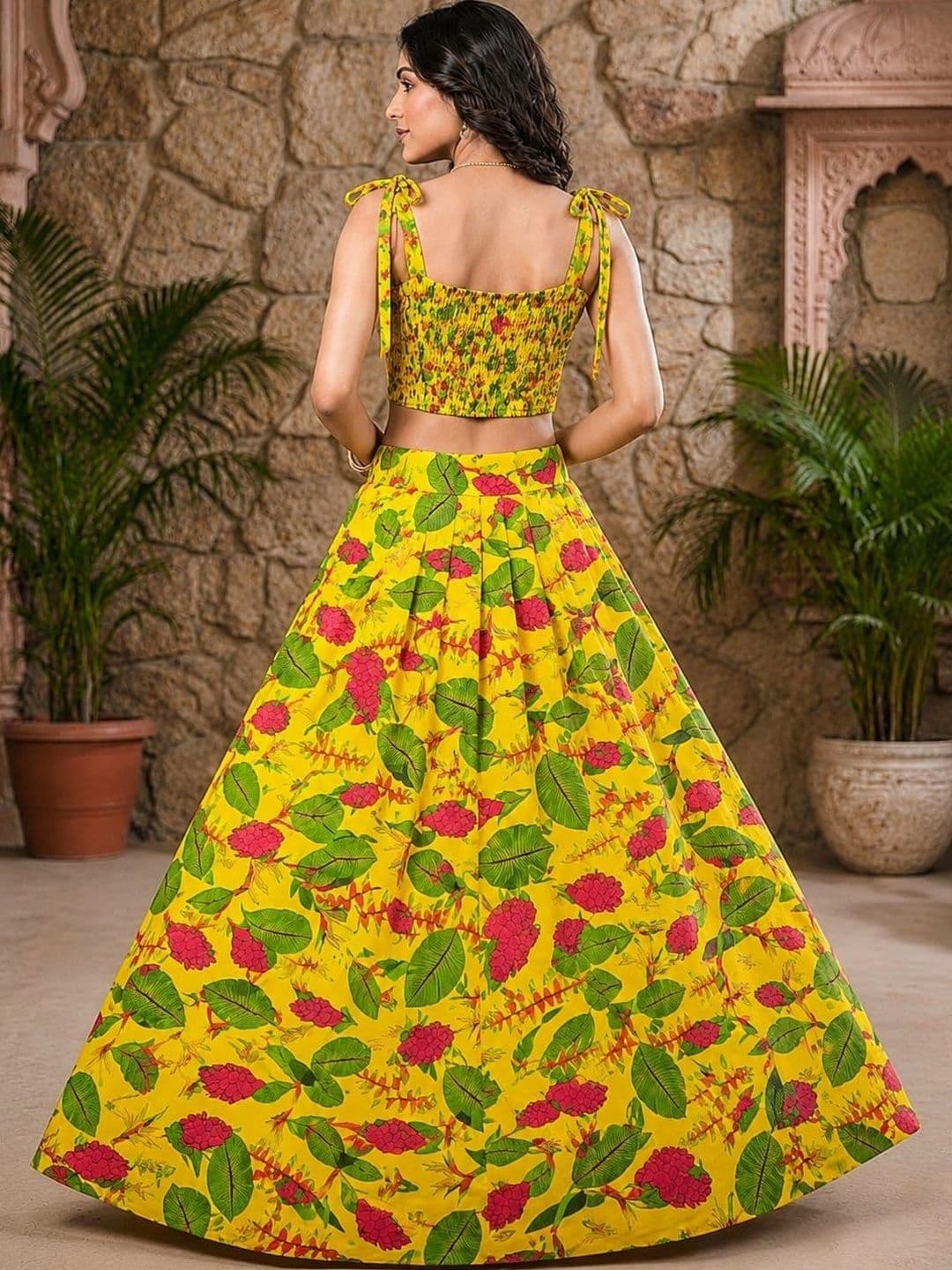 JK STORES Women Printed Ready to Wear Lehenga & thumbnail 2