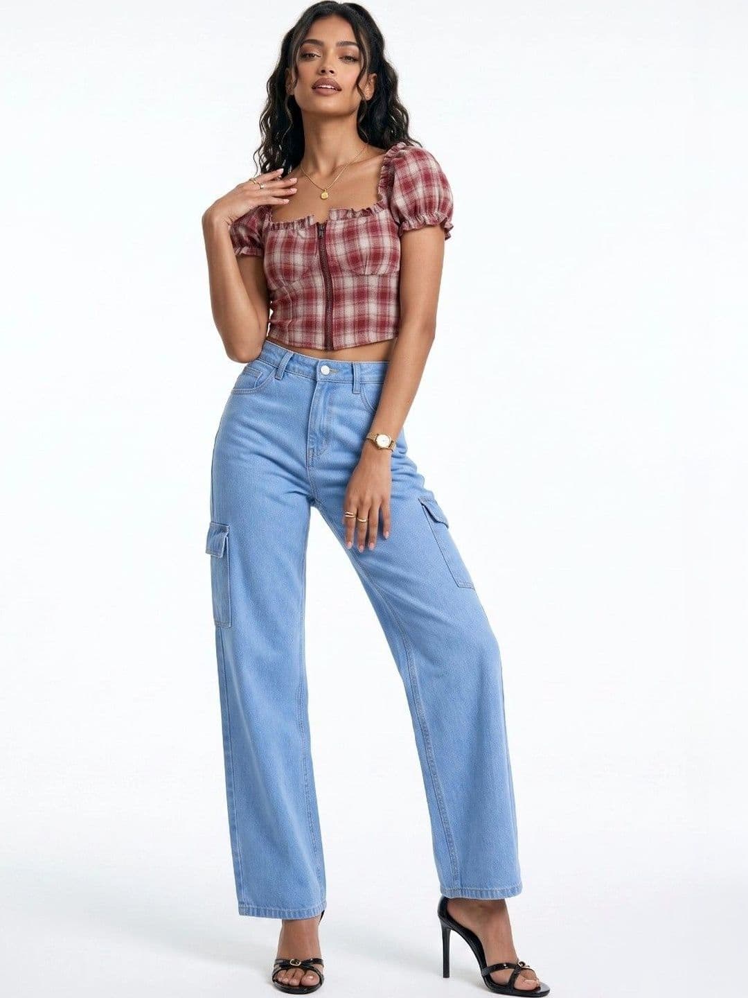 COMFITS Women Classic Relaxed Fit Mid-Rise Stretchable Jeans thumbnail 2