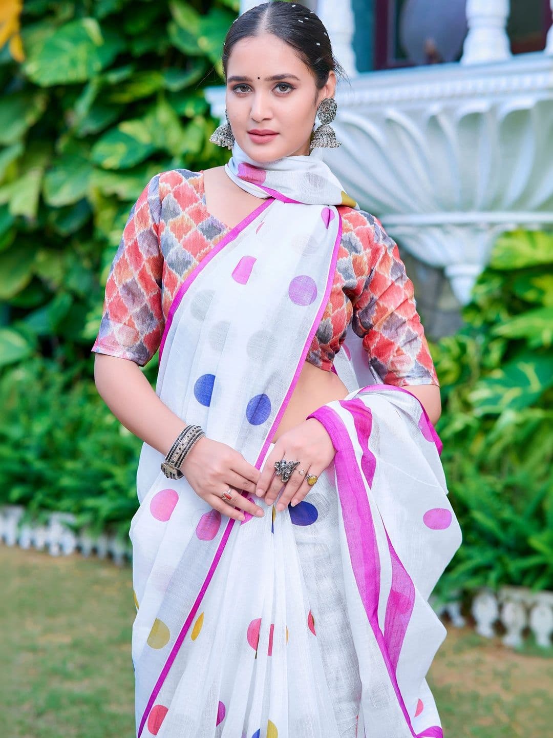 HERE&NOW Polka Dot Saree thumbnail 5
