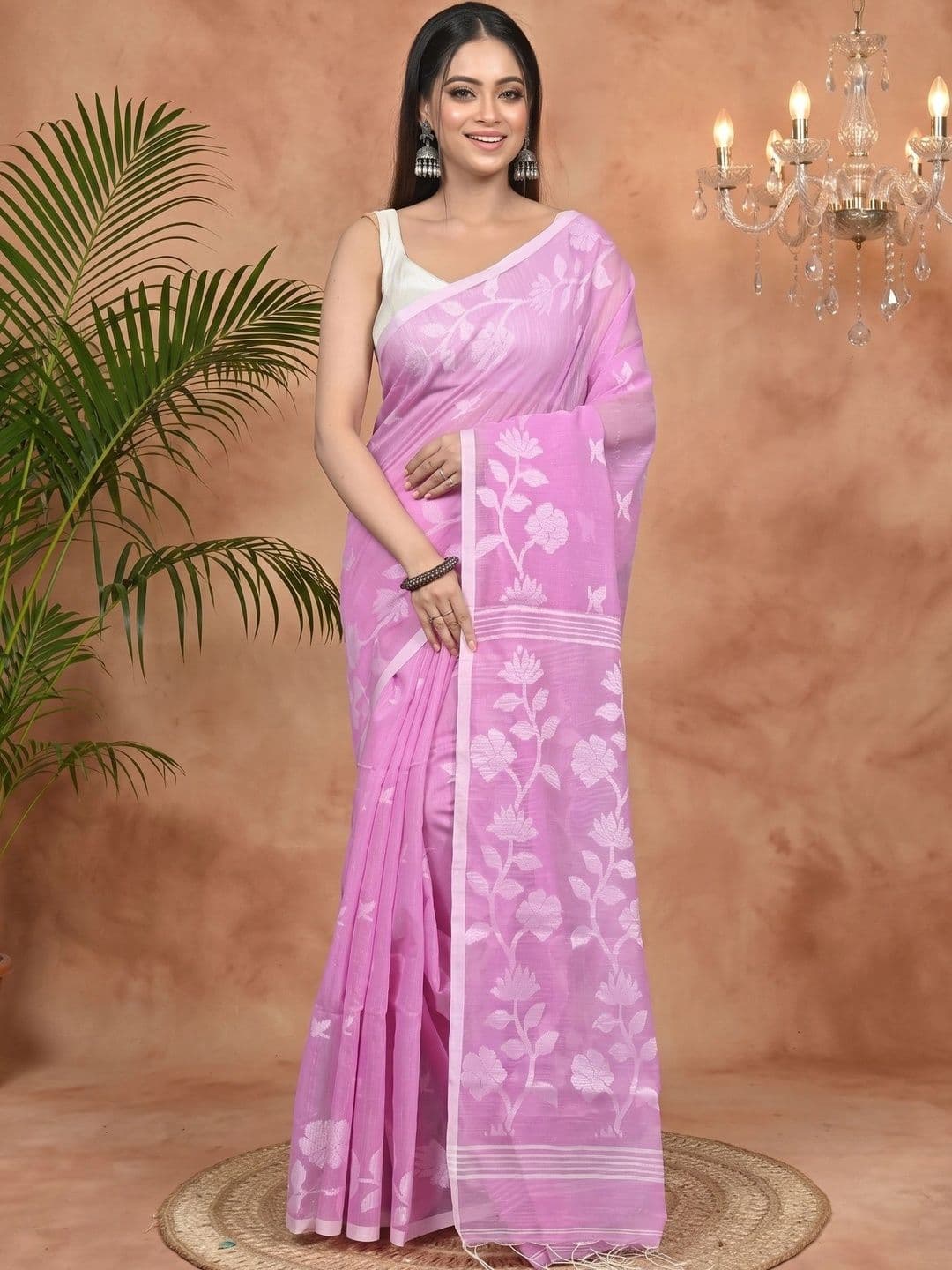 GitAsit Woven Design Cotton Blend Handloom Saree thumbnail 6