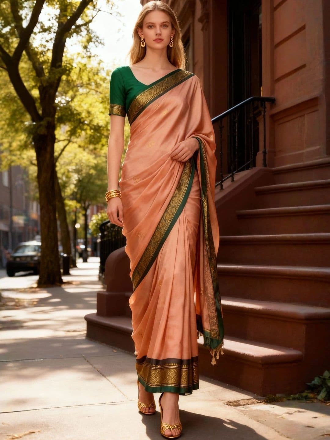 Sangria Woven Design Zari Pure Cotton Kanjeevaram Saree - view 1