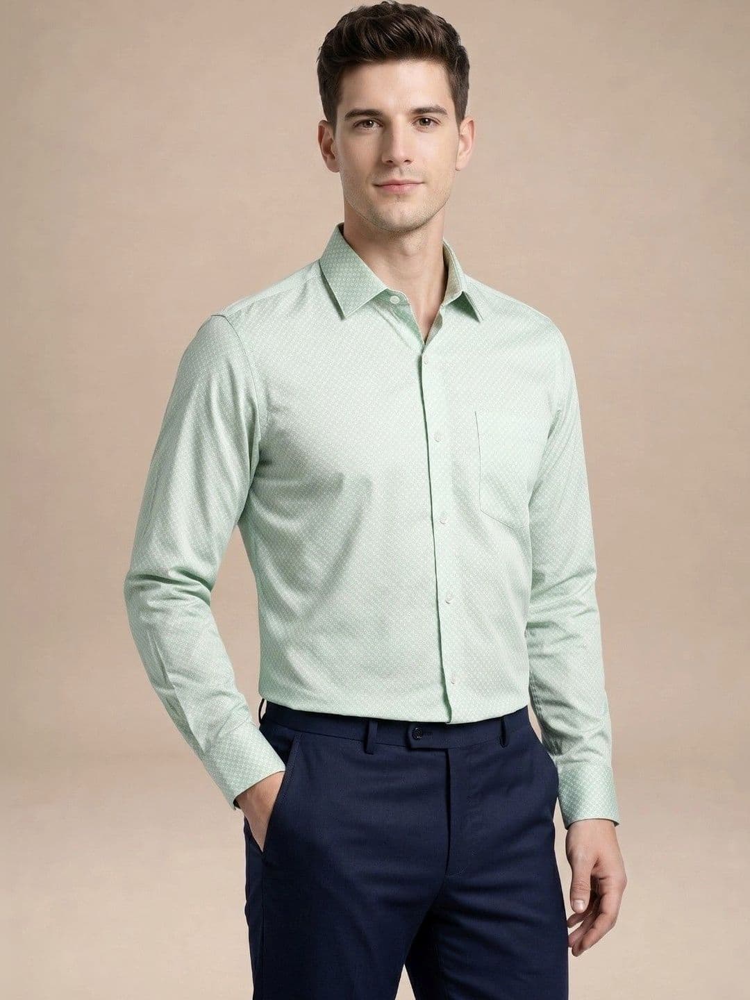 Turtle Men Standard Printed Formal Shirt thumbnail 2