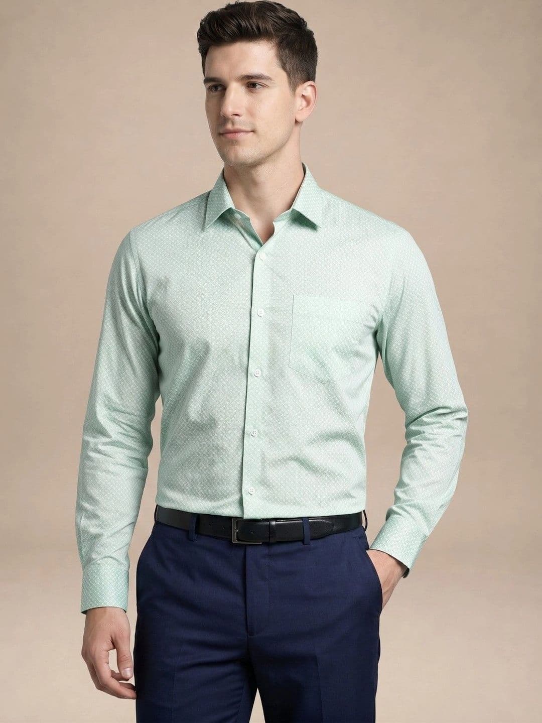 Turtle Men Standard Printed Formal Shirt - view 1