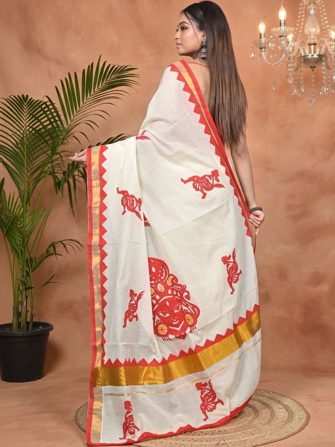 GitAsit Women Woven Design Pure Cotton Handloom Taant Saree thumbnail 2