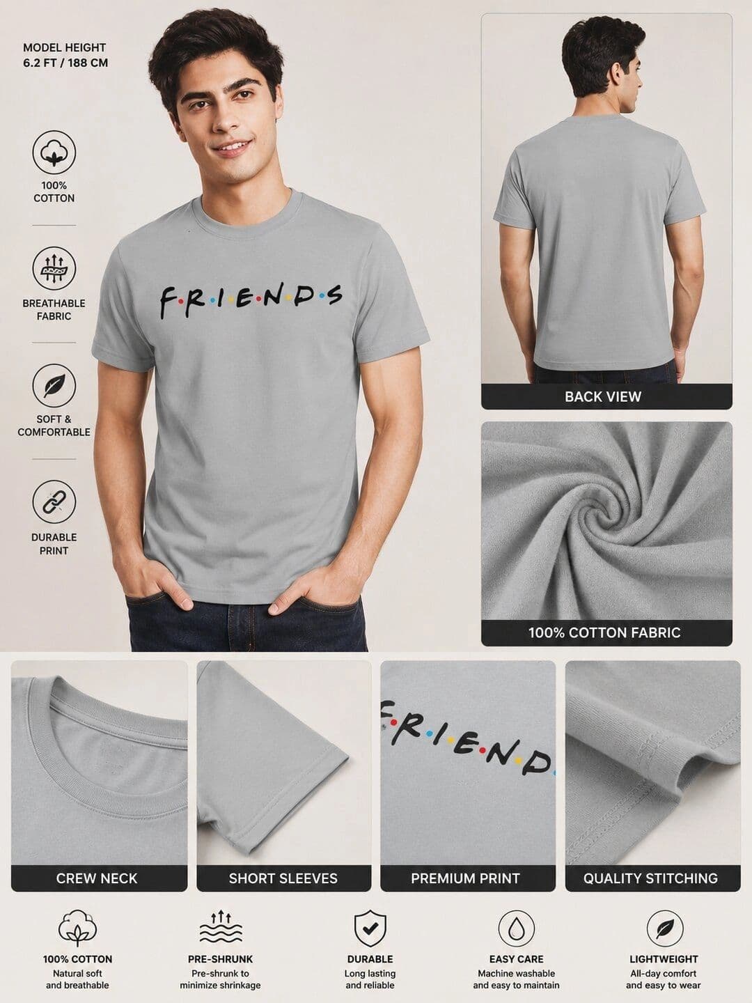 The Arth India Clothing Men Typography Printed T-shirt thumbnail 4