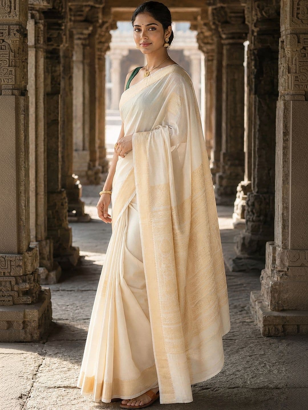 KALINI Woven Design Zari Silk Blend Designer Banarasi Saree thumbnail 2