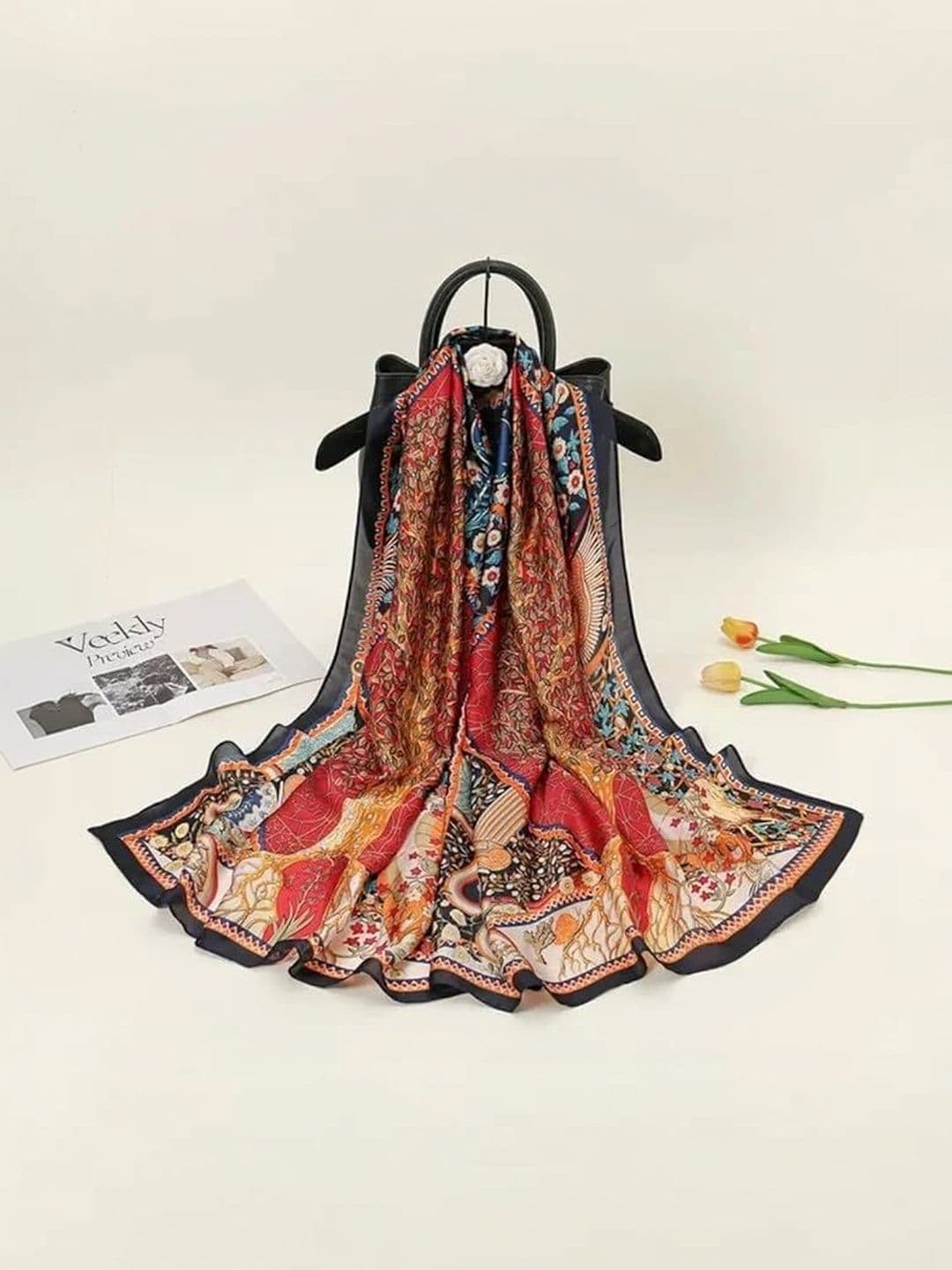 ANDVOGUE Silk Stoles & Scarf for women thumbnail 3